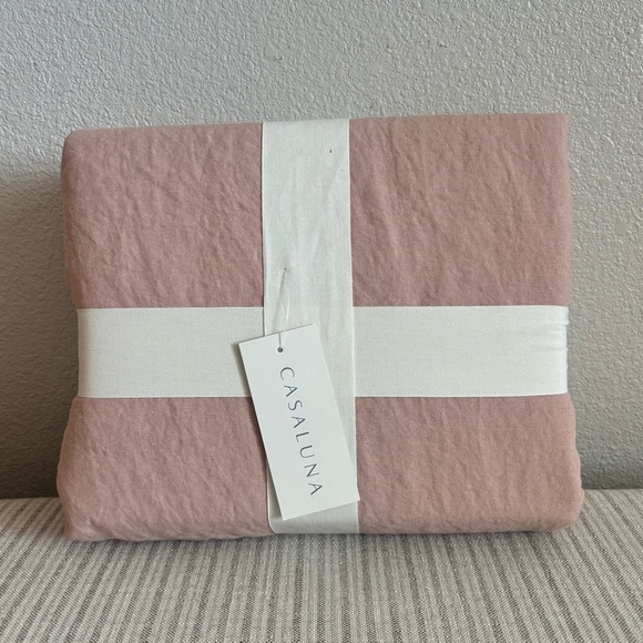 NWT King 100% Linen Duvet Set Light Adobe Clay - Casaluna - Picture 1 of 8